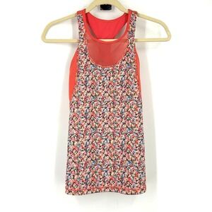 Lululemon Mesh With Me Tank Top Prism Petal Atomic Red Size 4